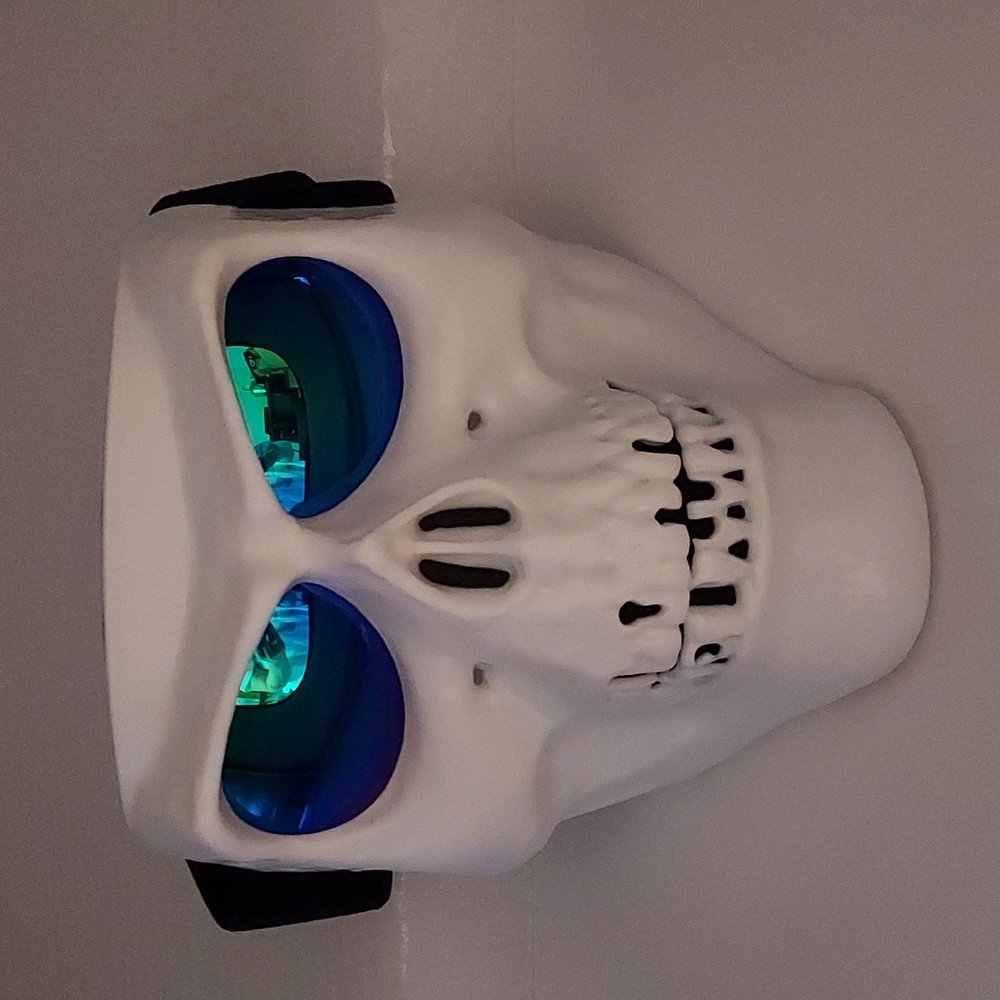 Skeleton Mask Hard Plastic Adjustable Strap Padded, Breathable, Polarized Eyes
